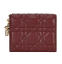 Christian Dior Mini Lady Dior Gardenia Wallet, &pound;295, Accessories, Burgundy, Leather, Front view